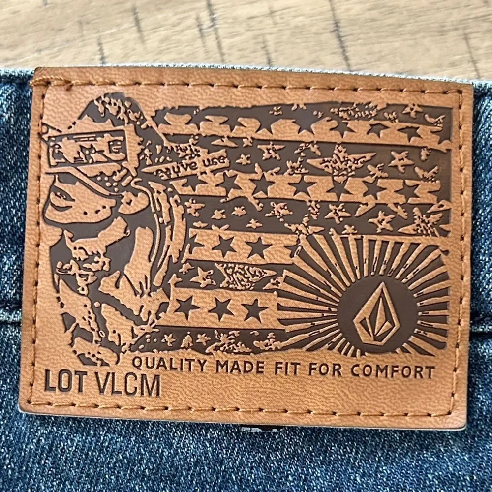 Volcom Men's Dark Blue Straight Jeans